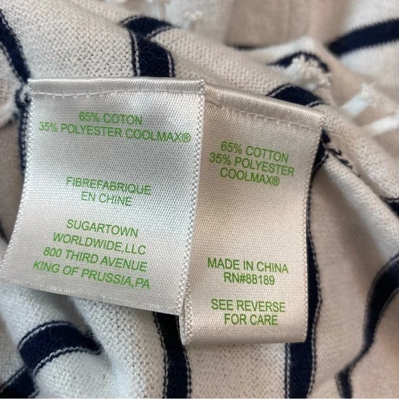 Lilly Pulitzer Crestwood Knit Sweater White Maritime Stripe Fringes Size Small - Picture 4 of 7